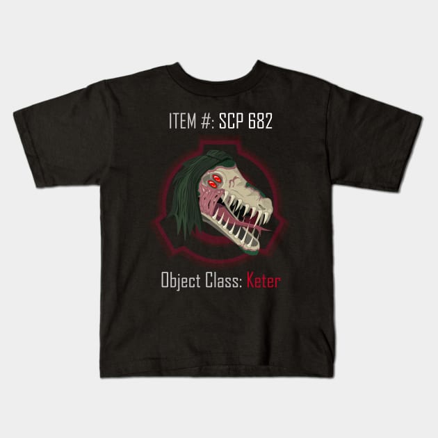 SCP-682 Kids T-Shirt by NGM